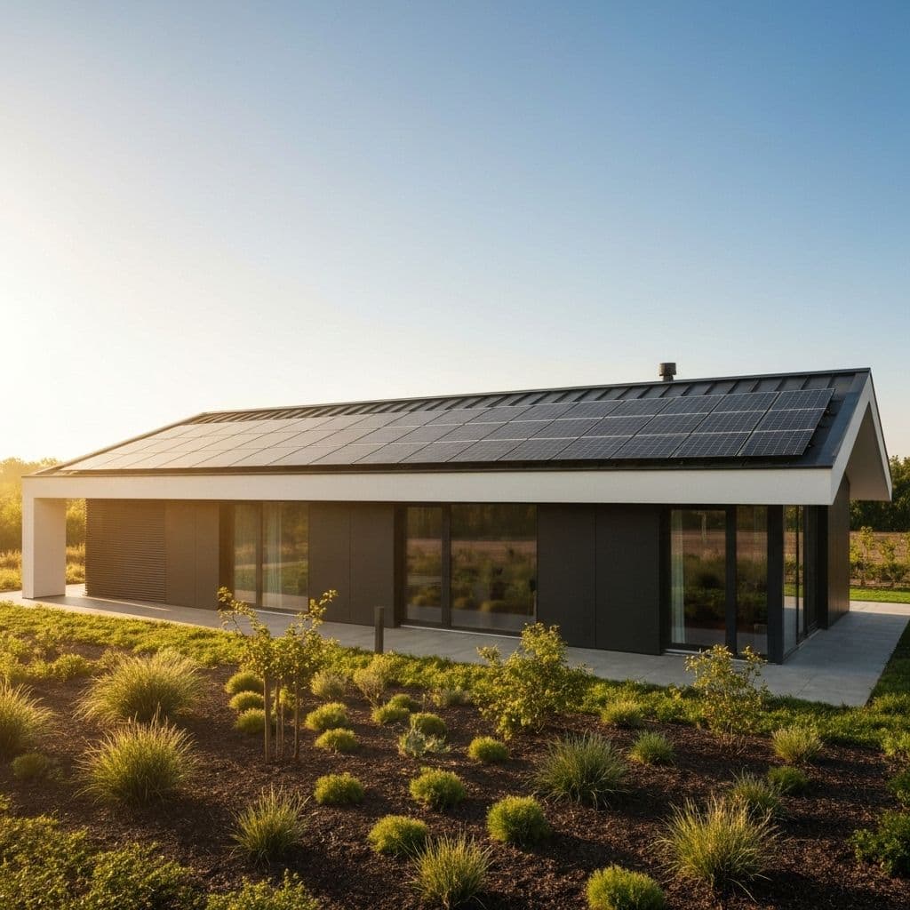 Haus mit Photovoltaik-Anlage
